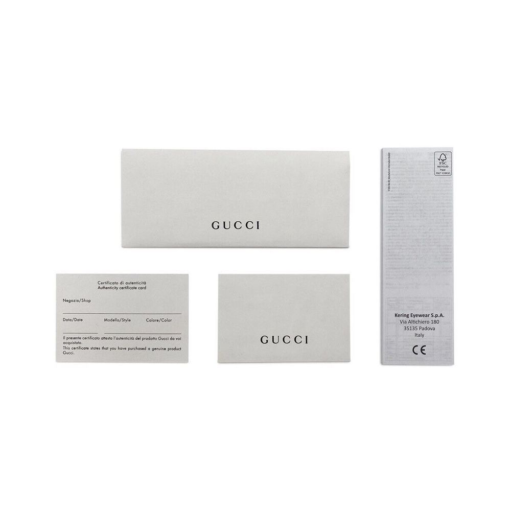 GUCCI Rectangular Eyeglasses GG1004o-005-51 Blue Frame Clear Lenses - Picture 5 of 6